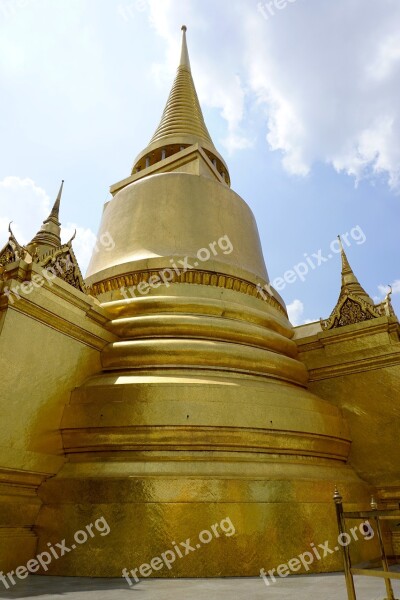 Chedi Stupa Gold Wat Phra Kaew Grand Palace