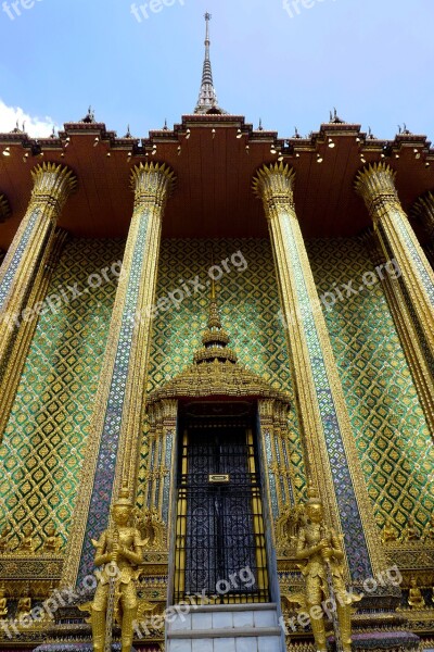 Wat Phra Kaew Grand Palace Bangkok Thailand Temple