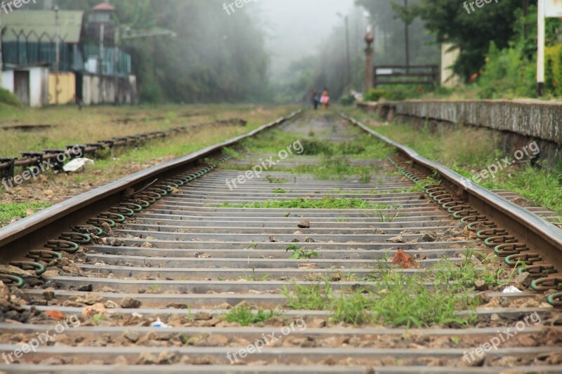 Railway Railway Station Asia Sri Lanka Ceylon