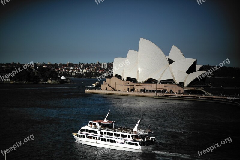 Sydney Opera House Pleasure Boat Australia Travel