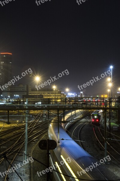 Night Trains Railway Train Station Railways