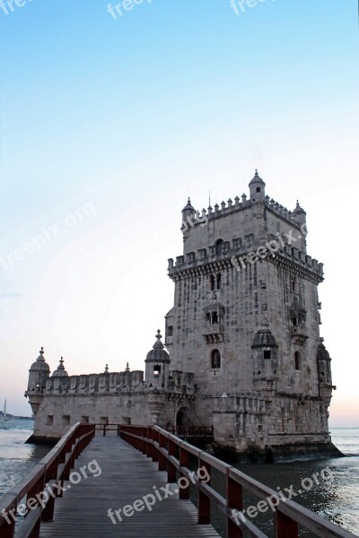 Torre De Belem Tower Castle Portugal Lisbon