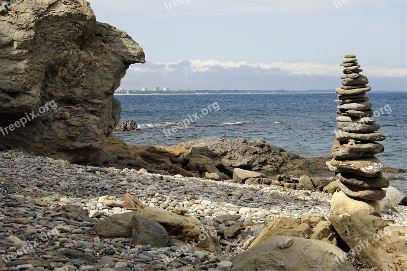 Rocks Beach Water Sea Nature