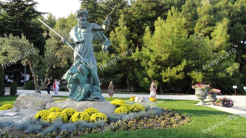 Ukraine Crimea Partenit Beautiful Park Aivazovsky Poseidon