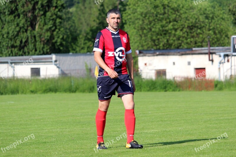 Football A Man Footballer Portrait Sports