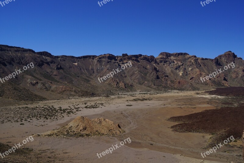 Volcanic Landscape Tenerife Landscape Mountains Bizarre Shapes