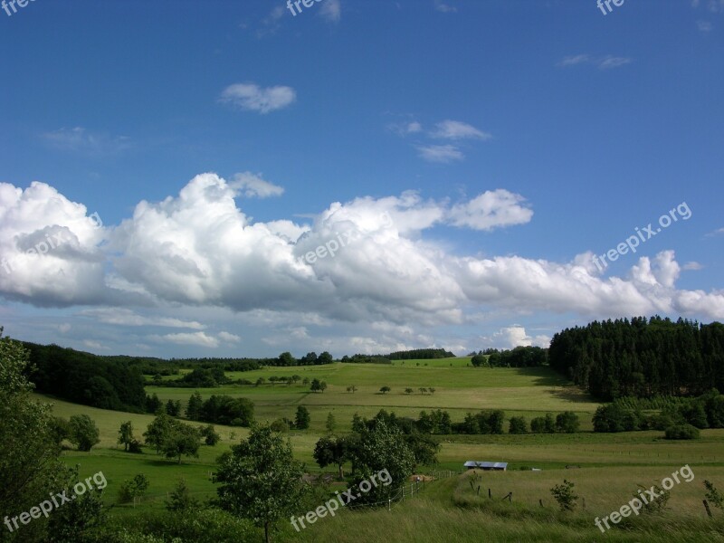 Westerwald Germany Landscape Green Westerwaldkreis