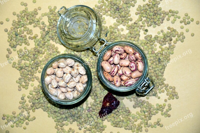 Legumes Lenses Chickpeas Quail Beans Beans