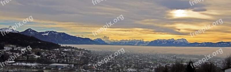 Panorama Dornbirn Vorarlberg Bregenz Winter