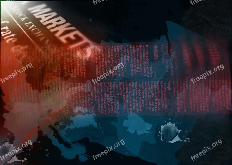 Newspaper Background Dark Old Abstract