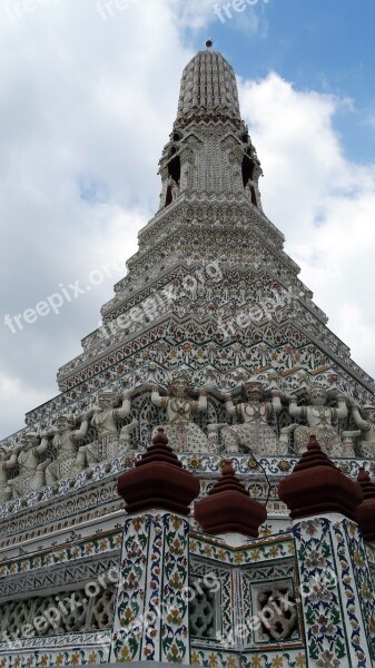 Palace Temple Complex Towers Places Of Worship Bangkok