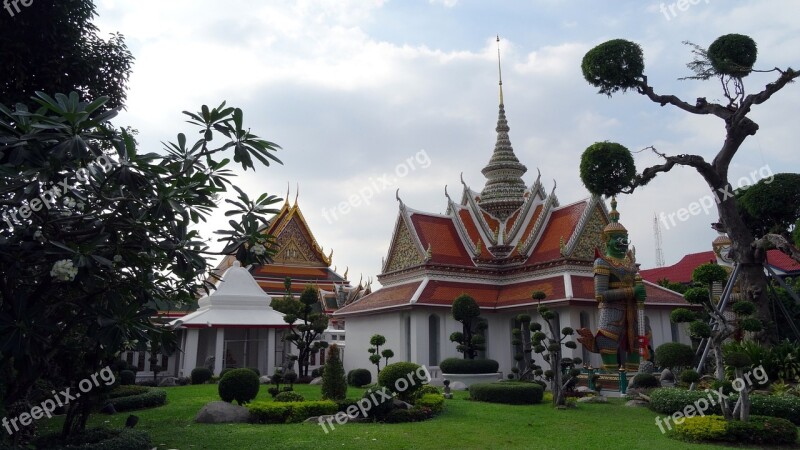 Palace Temple Complex Towers Places Of Worship Bangkok