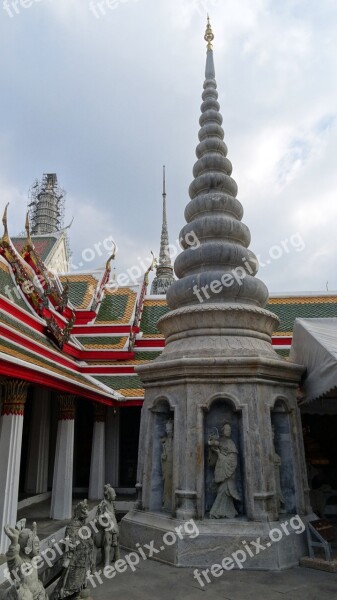 Palace Temple Complex Towers Places Of Worship Bangkok