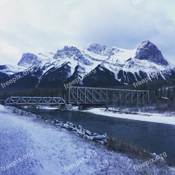 Mountains Canmore Canada Rocky Nature