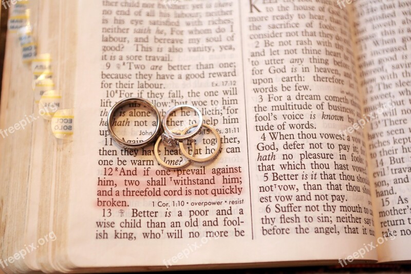 Wedding Rings Bible Verse Engagement Christianity