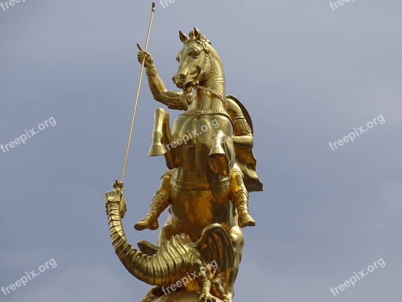 Georgia Tbilisi Saint George Georgian Monument