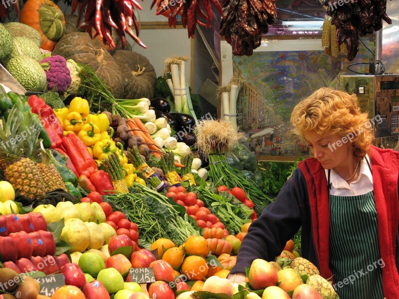 Greengrocers Fruit Market Vegetables Free Photos