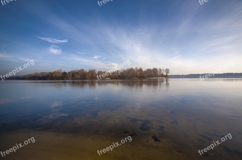 Vyshgorod Dnieper Reflection Island Sky