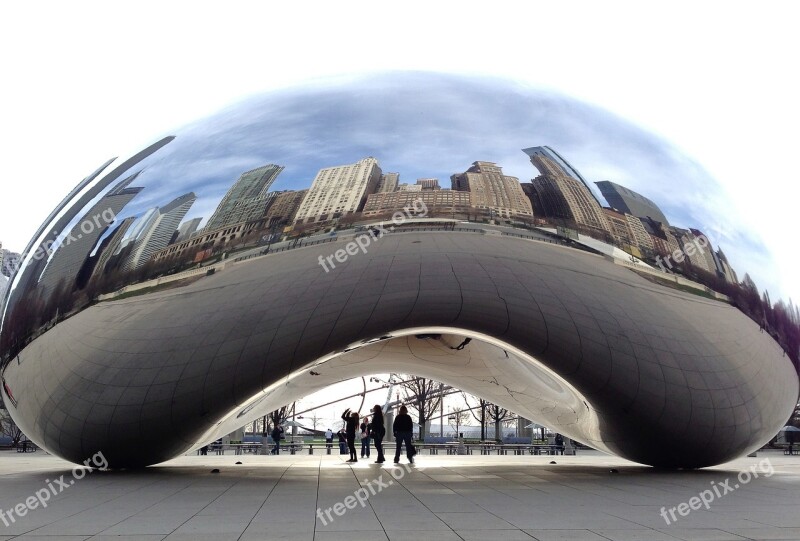 Chicago Illinois Bean Cloud Gate Free Photos