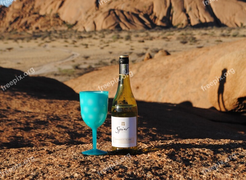 Africa Namibia Spitzkoppe Sunset Wine