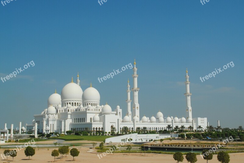 Mosque Abu Dhabi White Mosque Emirates Orient