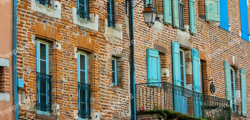 Albi France Brick Windows Facade