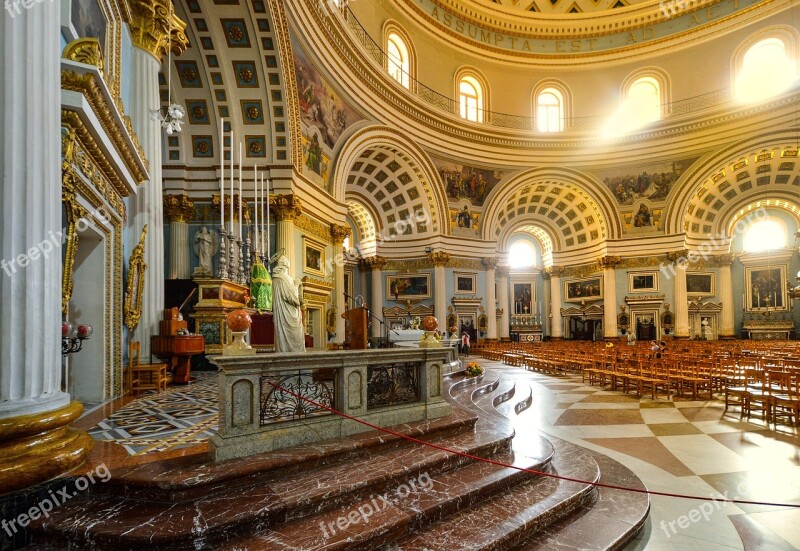 Malta Mosta Cathedral Dome Church