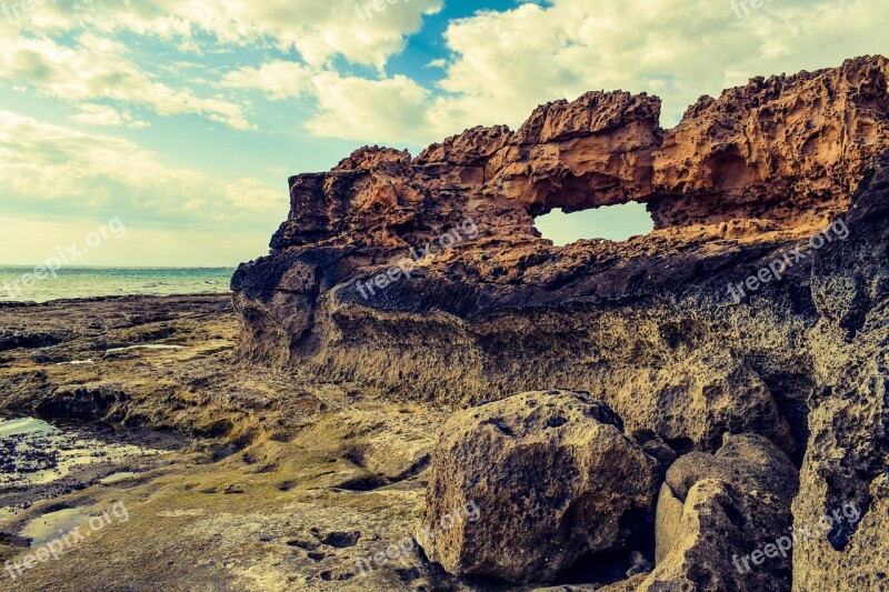 Rock Formation Coast Scenery Window