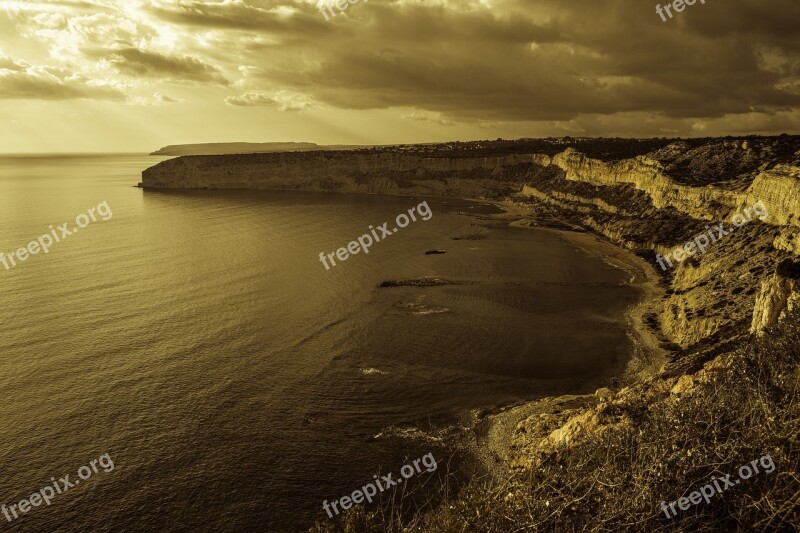 Beach Sea Landscape Sky Clouds