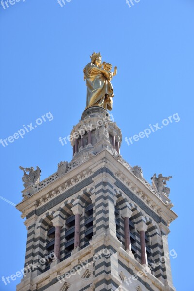 Marseille Tourism Notre-dame-de-la-garde Free Photos