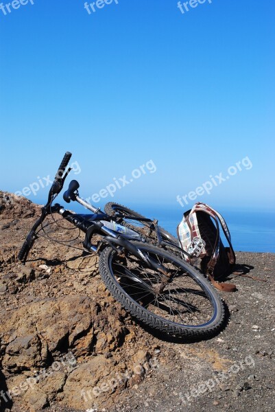 Bike Ride Mountains Sea Island Canary Islands