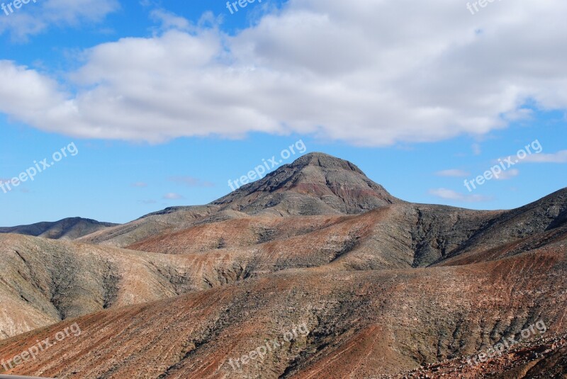 Fuerteventura Canary Islands Spain Landscape Mountains