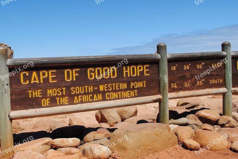 Cape Of Good Hope Shield Coast South Africa Cape