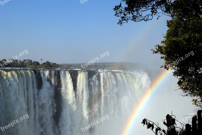 Victoria Falls Waterfall Zambezi Africa Zimbabwe