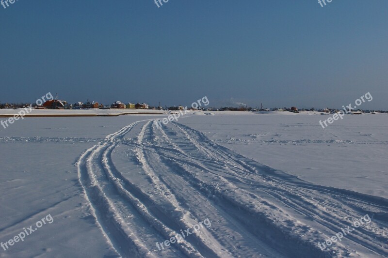 Siberia Winter Frost Road Track