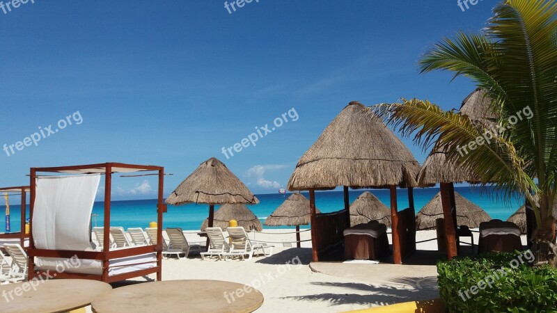 Beach Cancún Sea Holiday Landscape