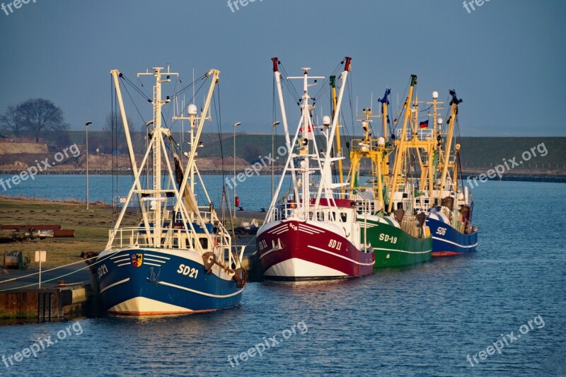 Büsum Mecklenburg Germany Port Boats