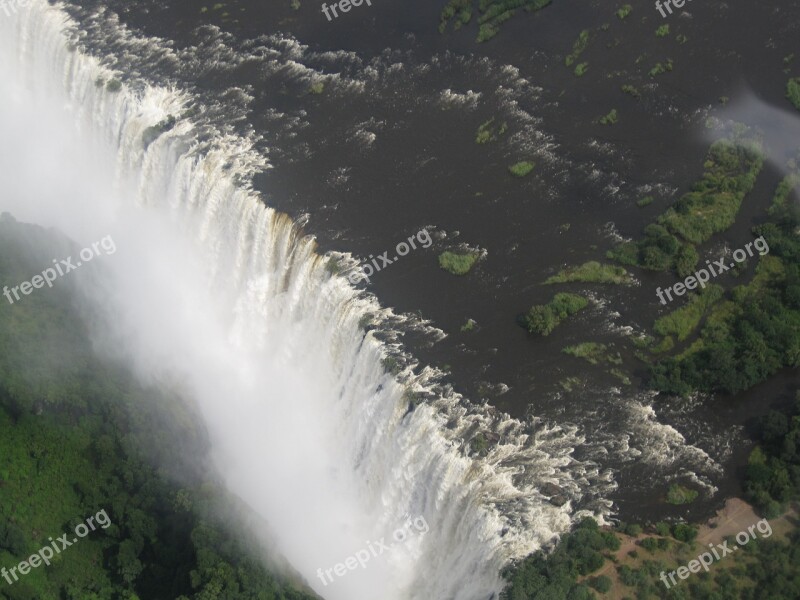 Victoria Falls Water Fall Zambia Free Photos