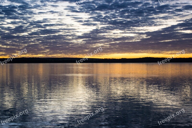 Rio Sunset Water Eventide Sky