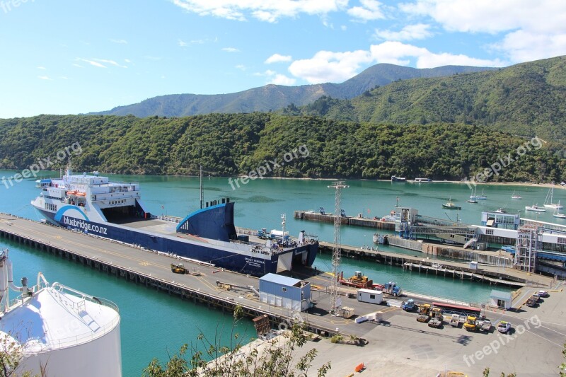 Ferry Port Dock Ship Sea