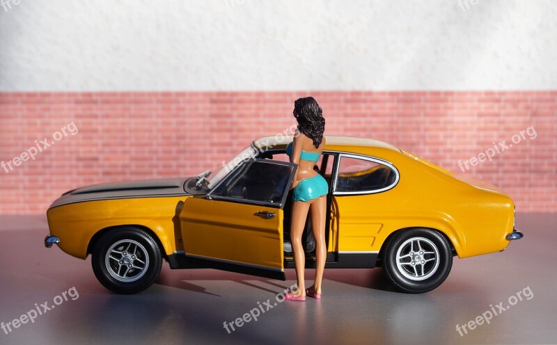 Model Car Ford Capri Model Diorama