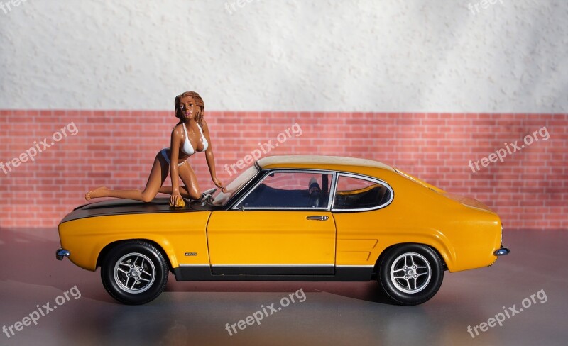 Model Car Ford Capri Model Diorama