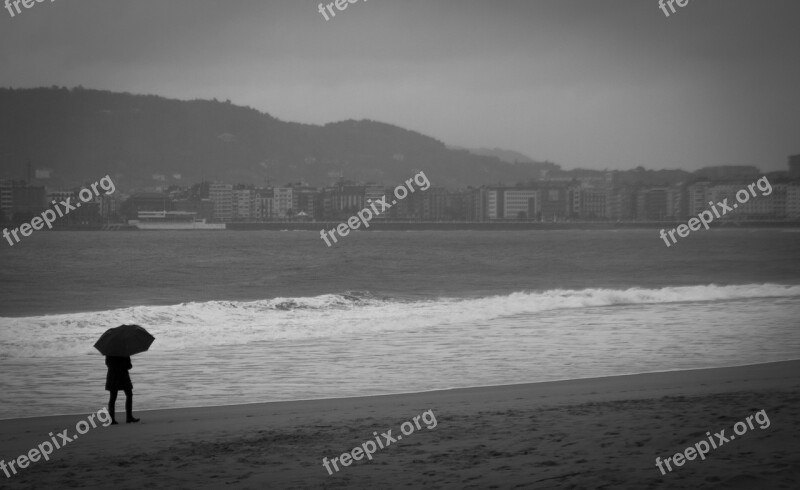 Donostia San Sebastian Beach Sea Bay