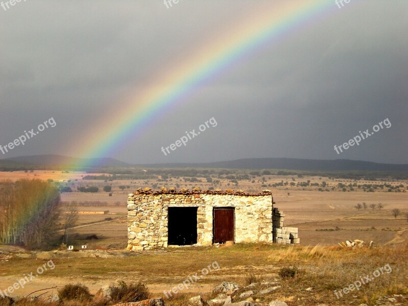 Rainbow Spain Ruin Europe Sky