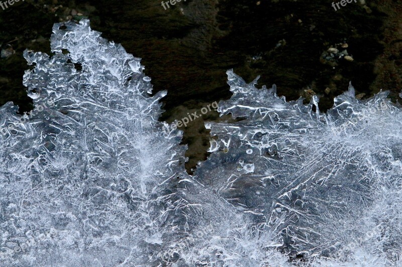 Ice Crystal Ice Form Glassy Cold