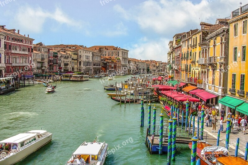 Venice Grand Canal Boats Water