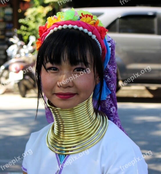 Thailand Long Neck Woman Tribal Lady Long Woman