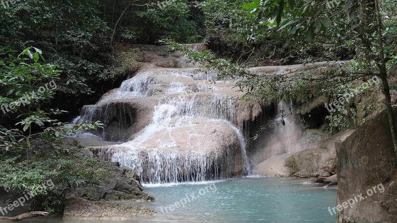 Water Waterfalls Nature Landscape Cascades