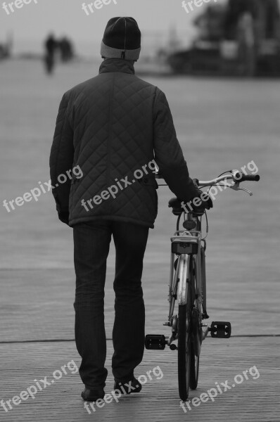 People Bicycle Man Cyclist Winter Clothing