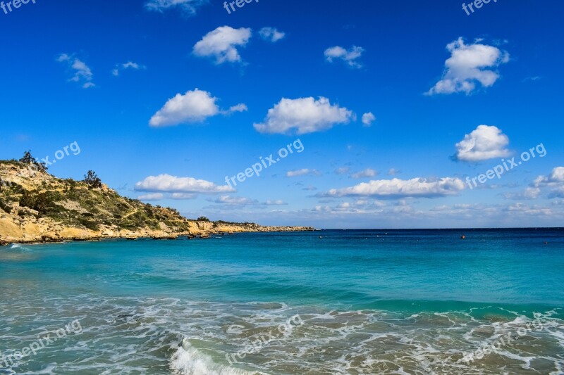 Coast Sea Scenery Horizon Sky